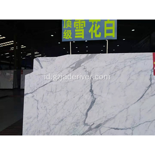 Statuario Marble Stone Marmer Putih untuk Proyek